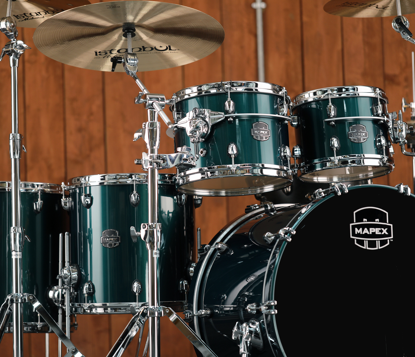 Mapex Saturn Evolution Birch 22" 5-Piece Shell Pack in Brunswick Green