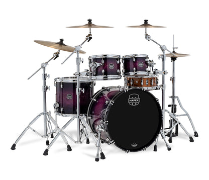 Mapex Saturn VI 22" 4-Piece Fast Rock Shell Pack in Royal Purple Burst