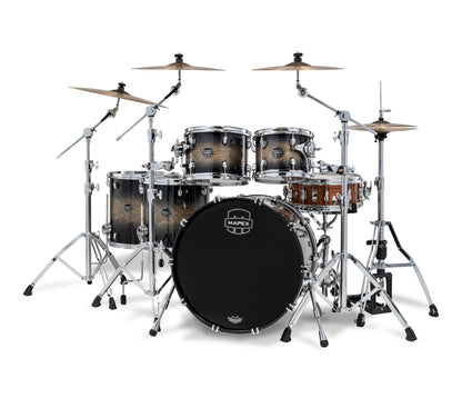 Mapex Saturn VI 22" 5-Piece Studioease Shell Pack in Black Ink Burst