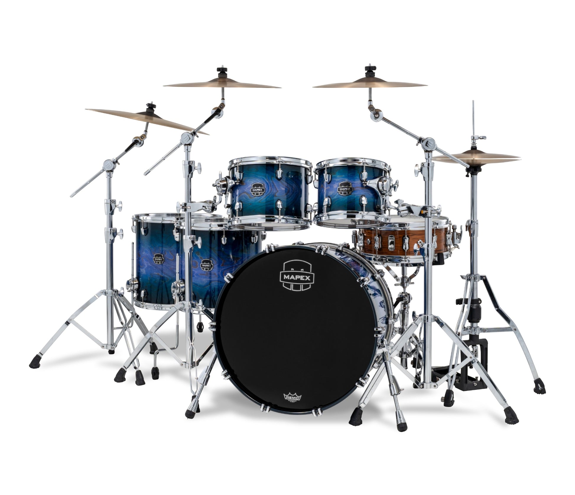 Mapex Saturn VI 22" 5-Piece Studioease Shell Pack in Cobalt Burst