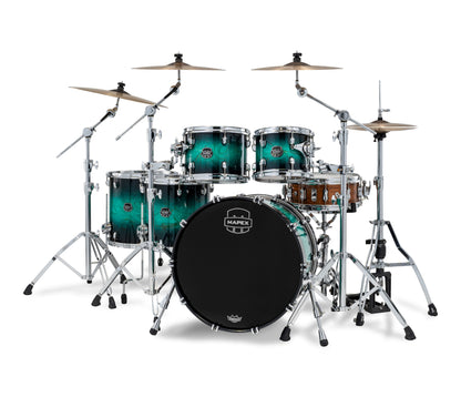 Mapex Saturn VI 22" 5-Piece Studioease Shell Pack in Marine Teal Burst