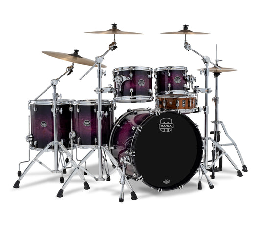 Mapex Saturn VI 22" 5-Piece Studioease Shell Pack in Royal Purple Blast