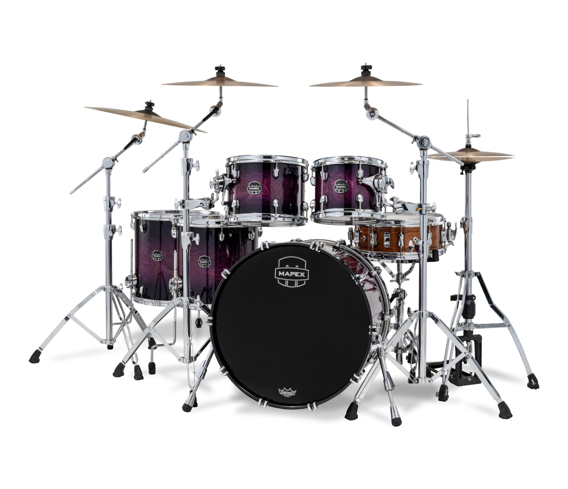 Mapex Saturn VI 22" 5-Piece Studioease Shell Pack in Royal Purple Blast