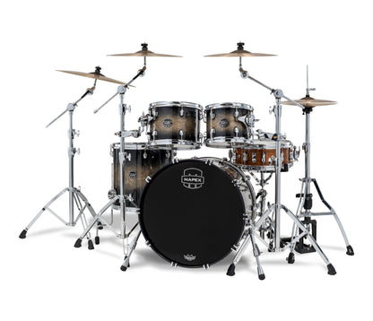 Mapex Saturn VI 4-Piece 22" Rock Shell Pack in Black Ink Burst