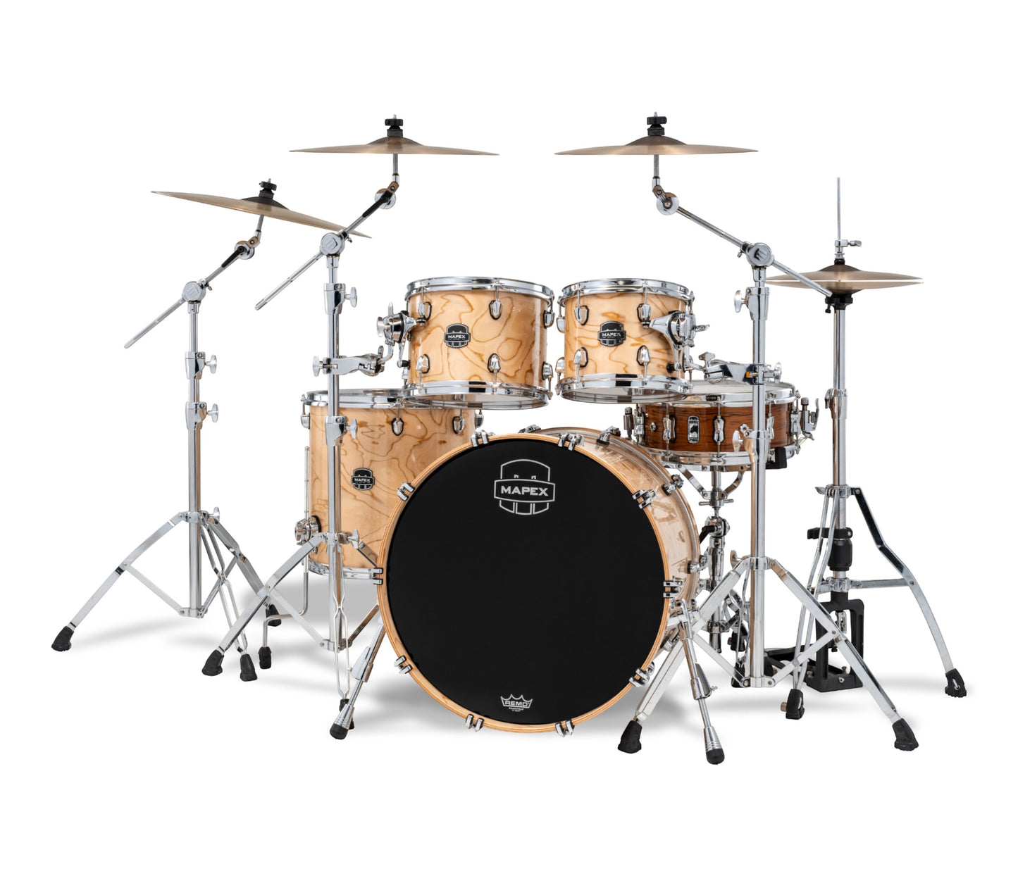 Mapex Saturn VI 4-Piece 22" Rock Shell Pack in Exotic Natural Maple
