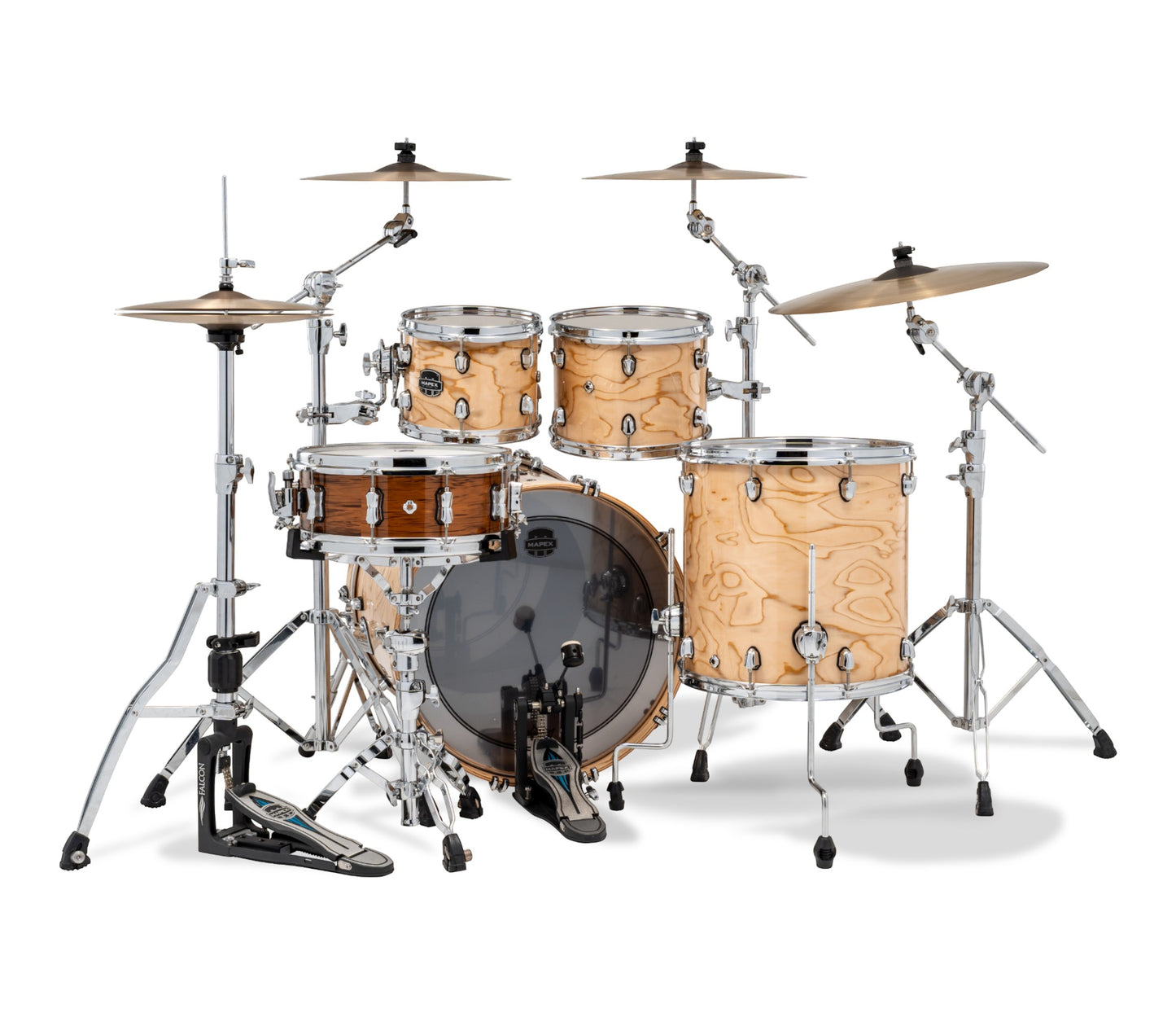 Mapex Saturn VI 4-Piece 22" Rock Shell Pack in Exotic Natural Maple