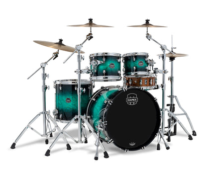 Mapex Saturn VI 4-Piece 22" Rock Shell Pack in Marine Teal Burst