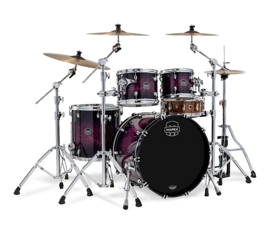Mapex Saturn VI 4-Piece 22" Rock Shell Pack in Royal Purple Burst