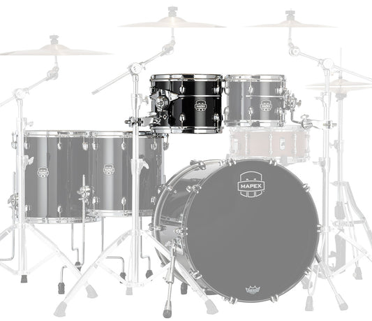 Mapex Saturn Evolution Birch Blend 10" x 8" Tom In Piano Black