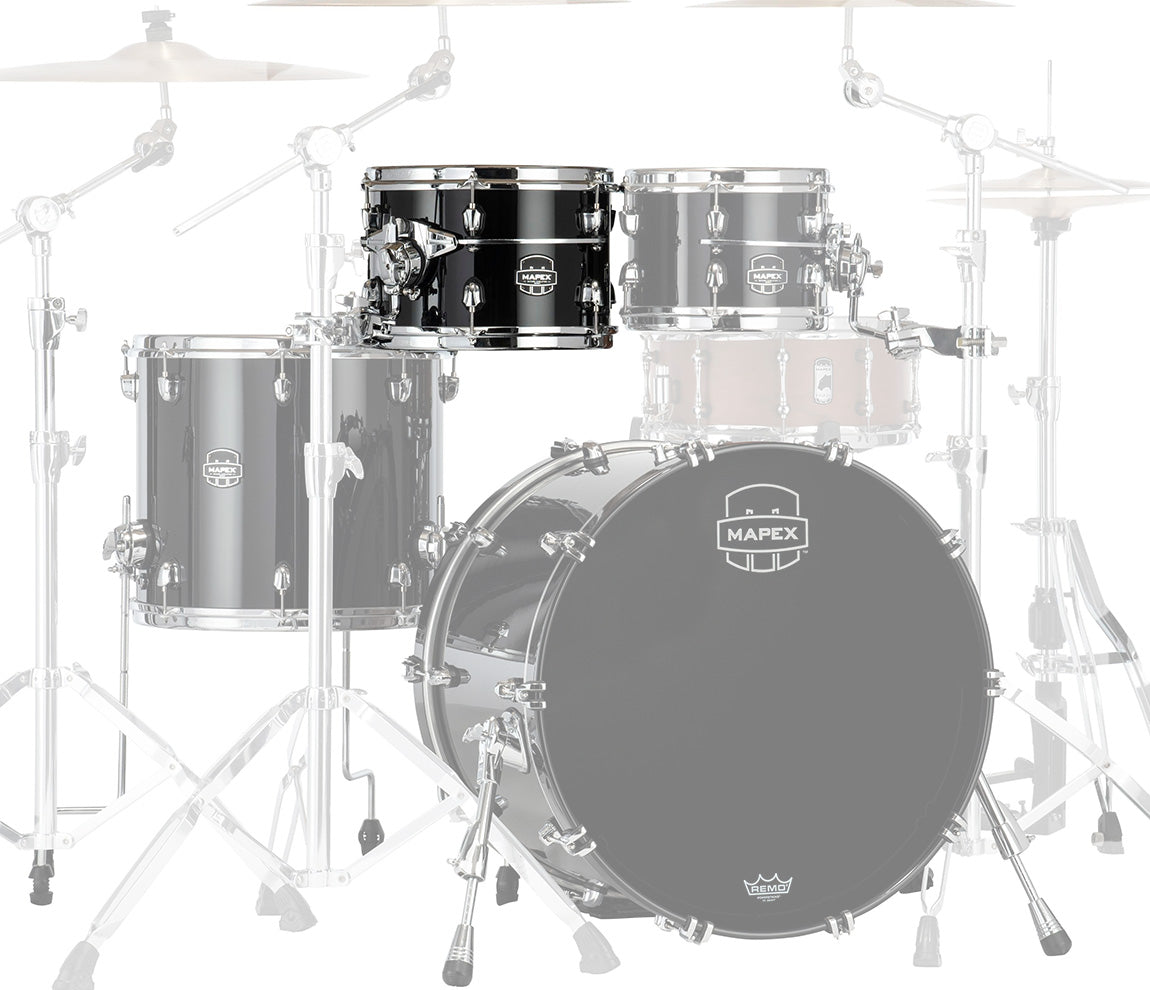 Mapex Saturn Evolution Birch Blend 10" x 7" Tom In Piano Black
