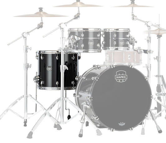 Mapex Saturn Evolution Maple Blend 14" x 14" Floor Tom In Piano Black