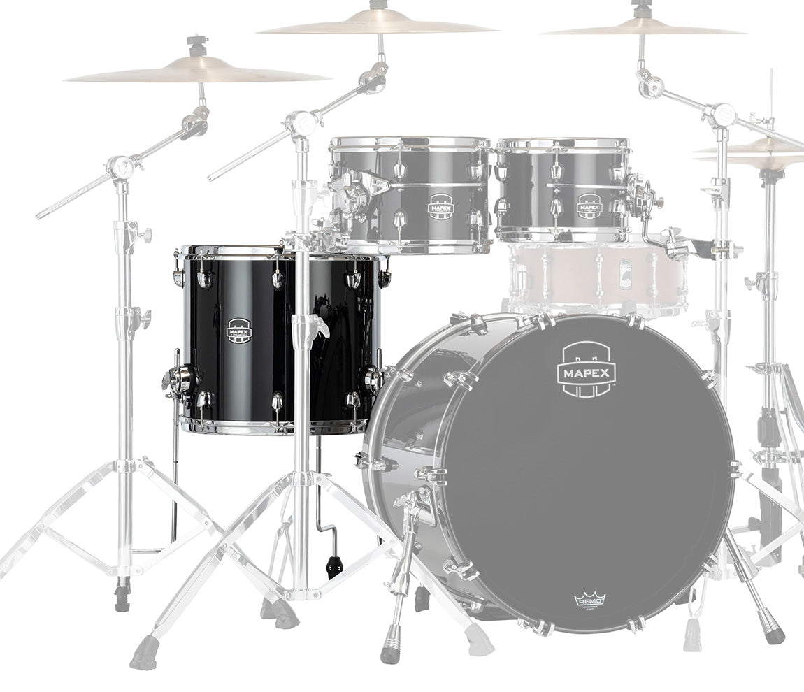 Mapex Saturn Evolution Birch Blend 14" x 14" Floor Tom In Piano Black
