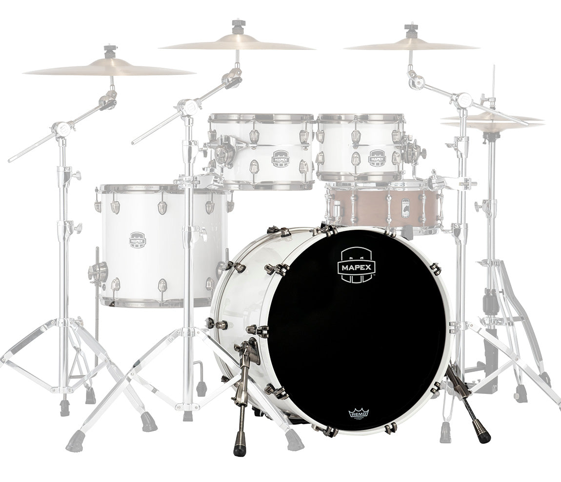 Mapex Saturn Evolution Maple Blend 22" x 16" Bass Drum (No Mount) In Polar White