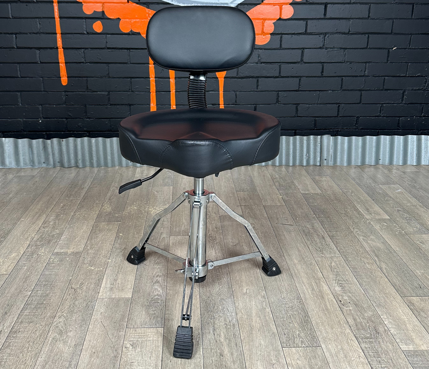 Pre Loved Gas Lift Drum Throne with Back Rest