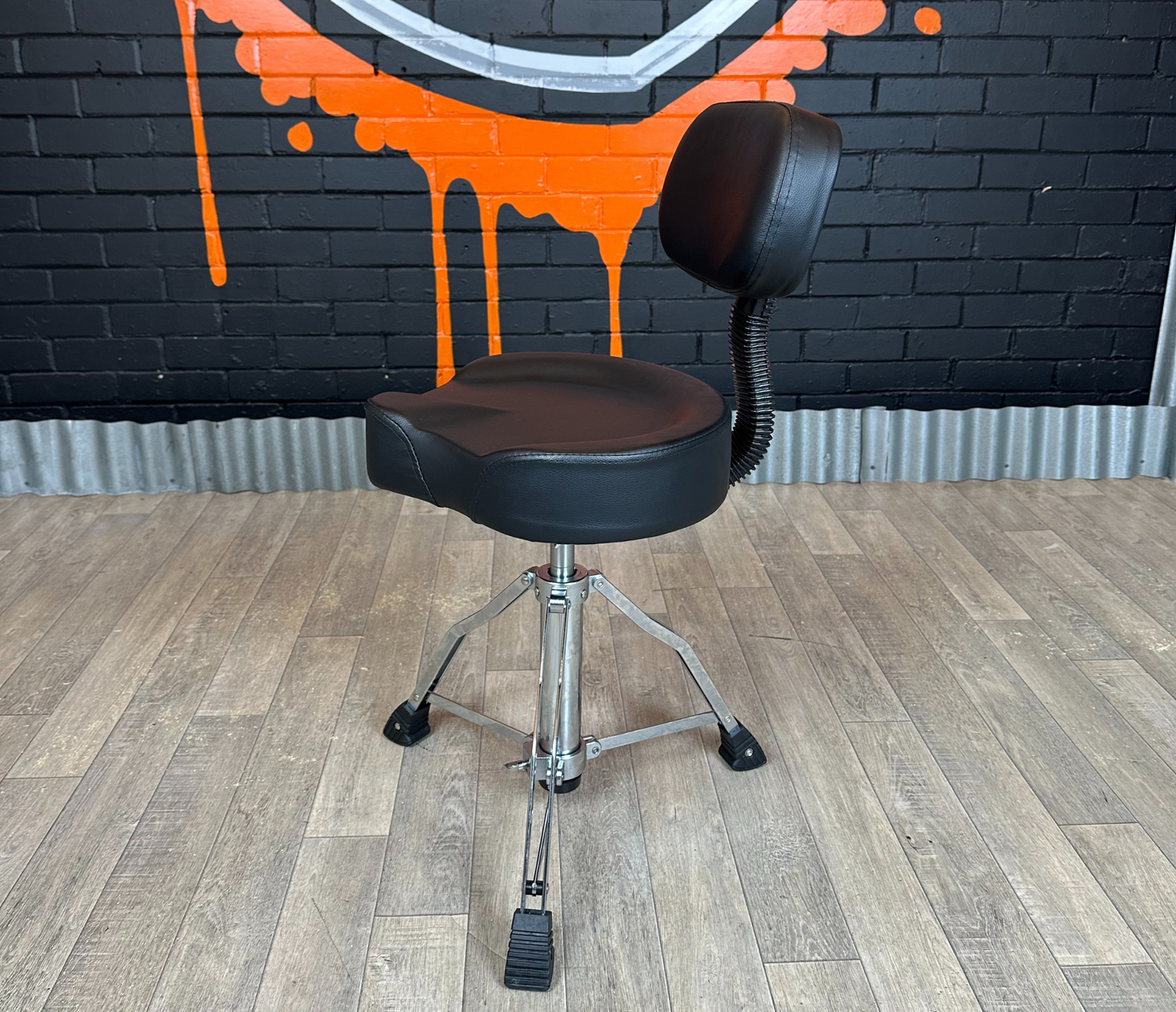 Pre Loved Gas Lift Drum Throne with Back Rest