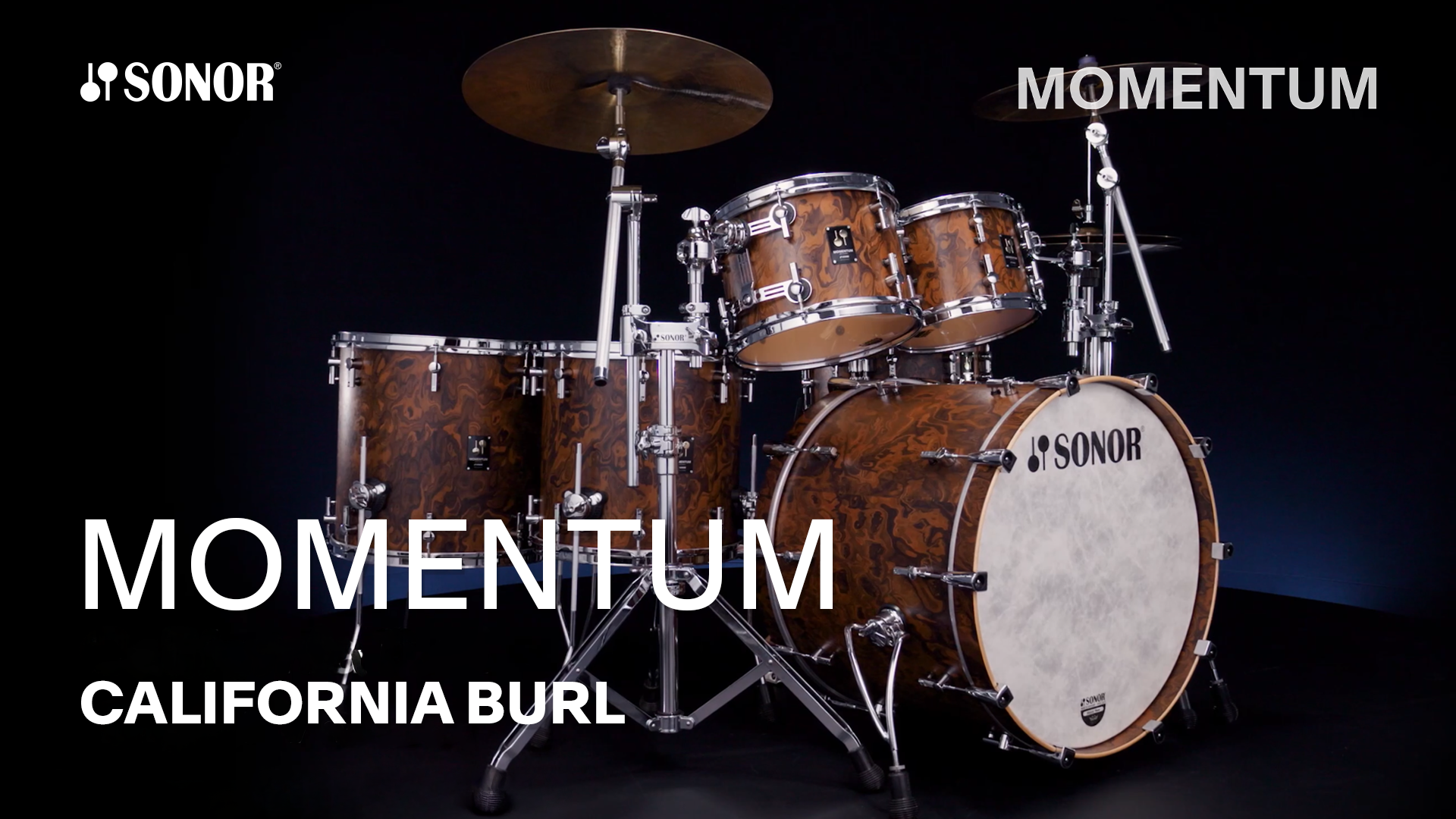 Sonor Momentum Drum Kit in California Burl product video