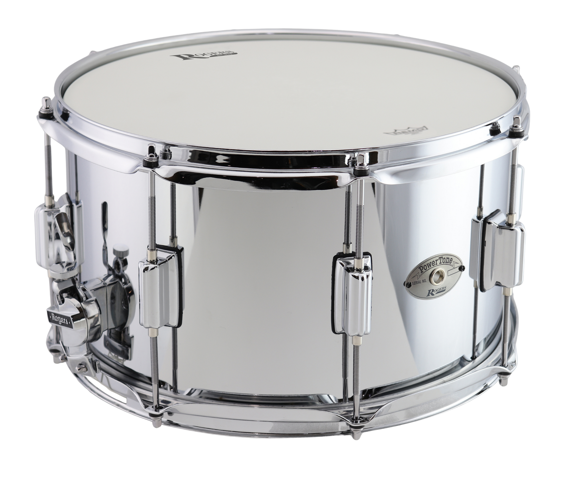 Rogers Powertone 14" x 8" Steel Shell Snare Drum w/Beavertail Lugs