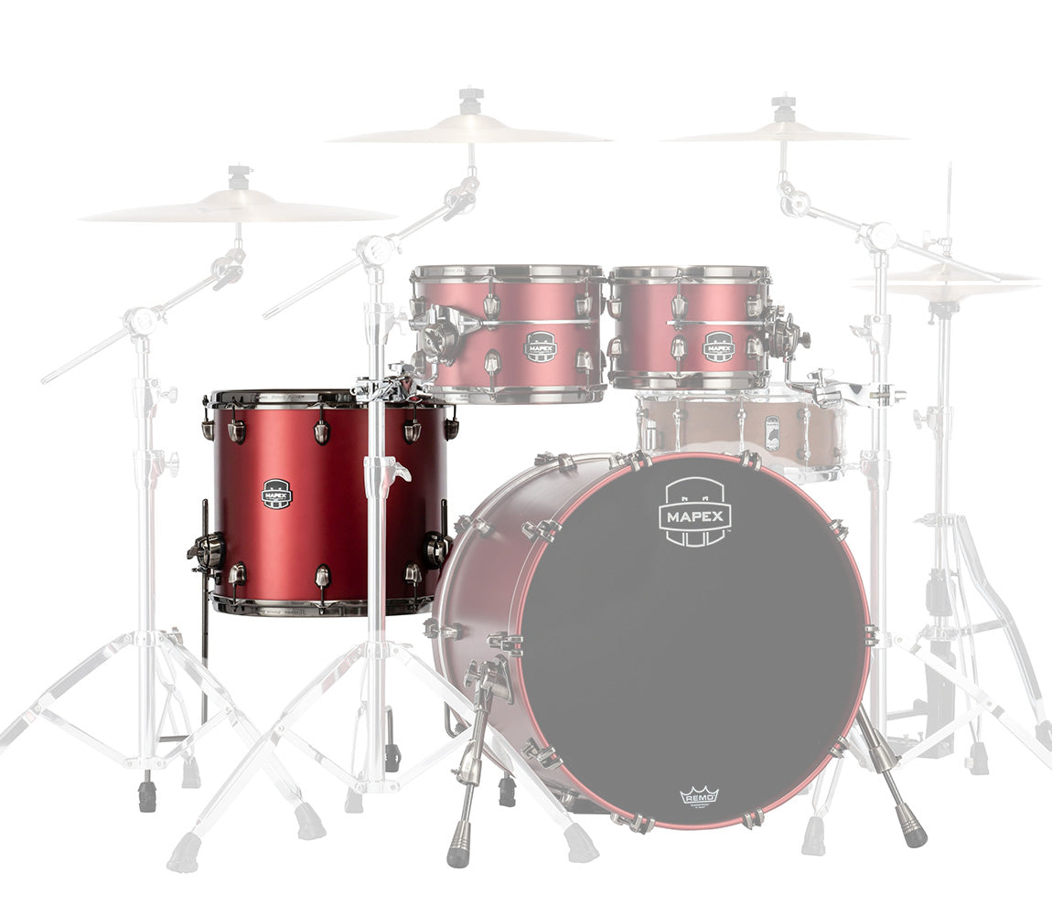 Mapex Saturn Evolution Maple Blend 14" x 14" Floor Tom In Tuscan Red