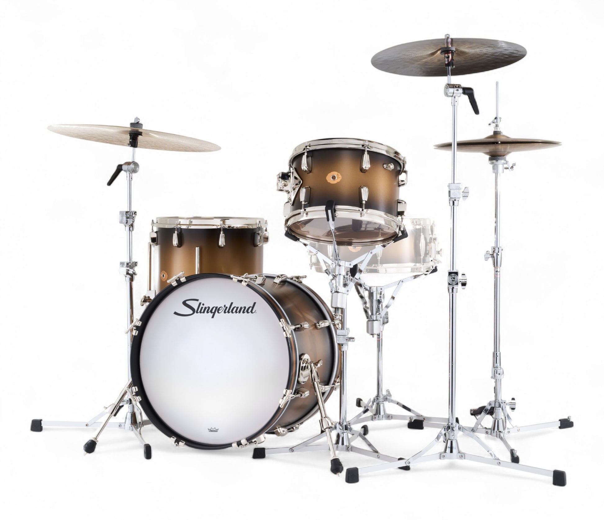 Slingerland Radio King 18" 3-Piece Shell Pack in Black & Gold Lacquer 18/12/14
