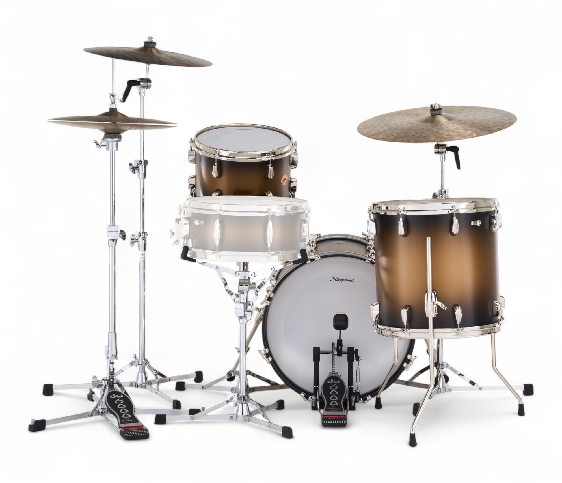 Slingerland Radio King 18" 3-Piece Shell Pack in Black & Gold Lacquer 18/12/15