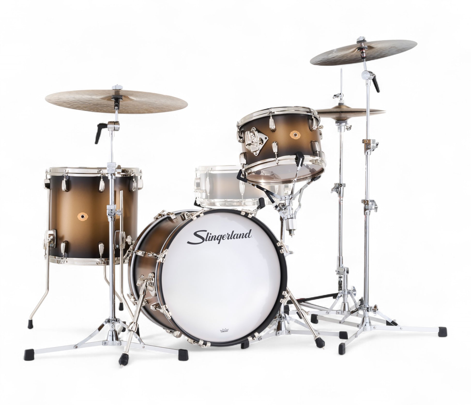 Slingerland Radio King 18" 3-Piece Shell Pack in Black & Gold Lacquer 18/12/19