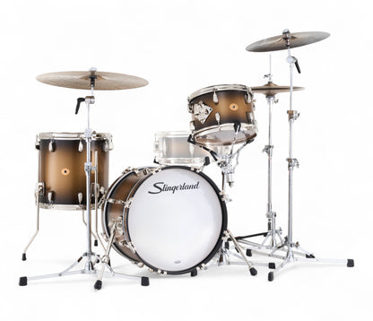 Slingerland Radio King 18" 3-Piece Shell Pack in Black & Gold Lacquer 18/12/19
