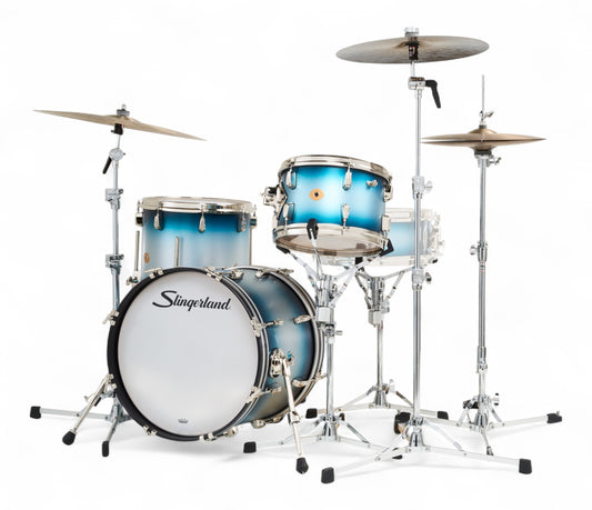 Slingerland Radio King 18" 3-Piece Shell Pack in Blue & Silver Lacquer 18/12/14