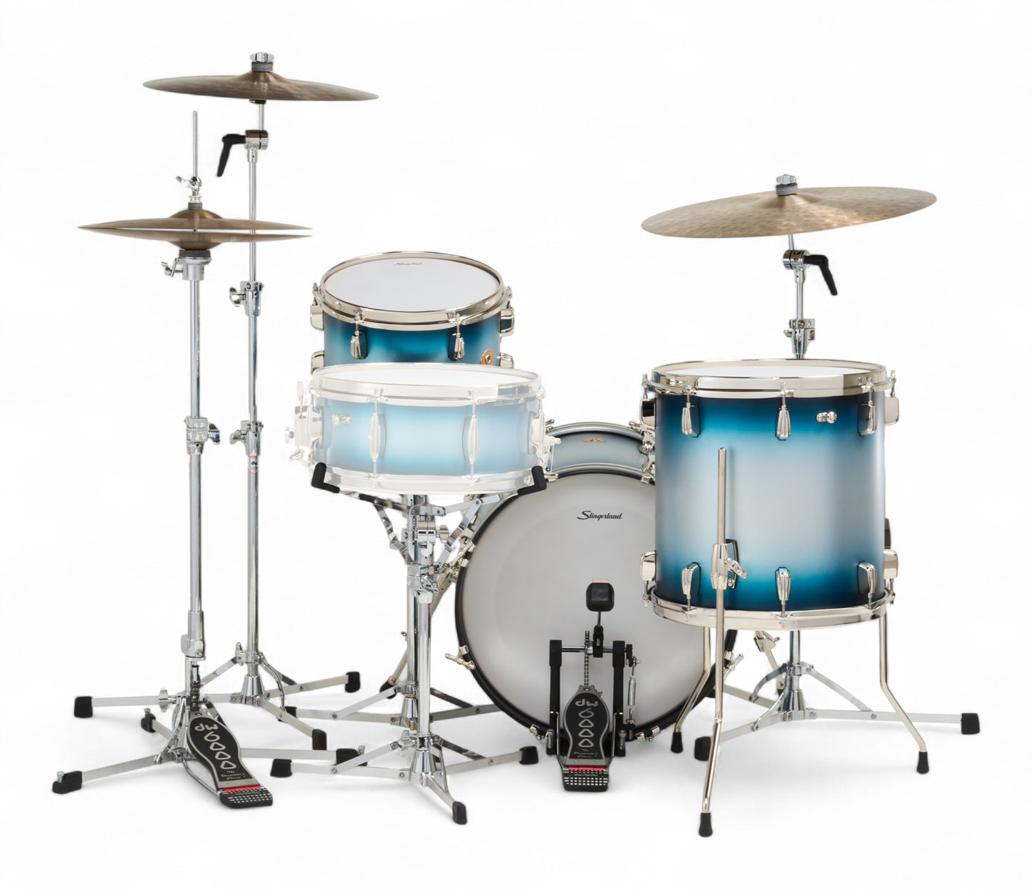 Slingerland Radio King 18" 3-Piece Shell Pack in Blue & Silver Lacquer 18/12/15