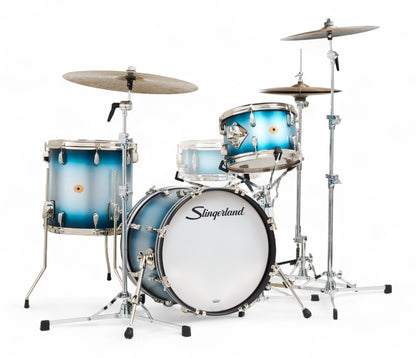 Slingerland Radio King 18" 3-Piece Shell Pack in Blue & Silver Lacquer 18/12/19