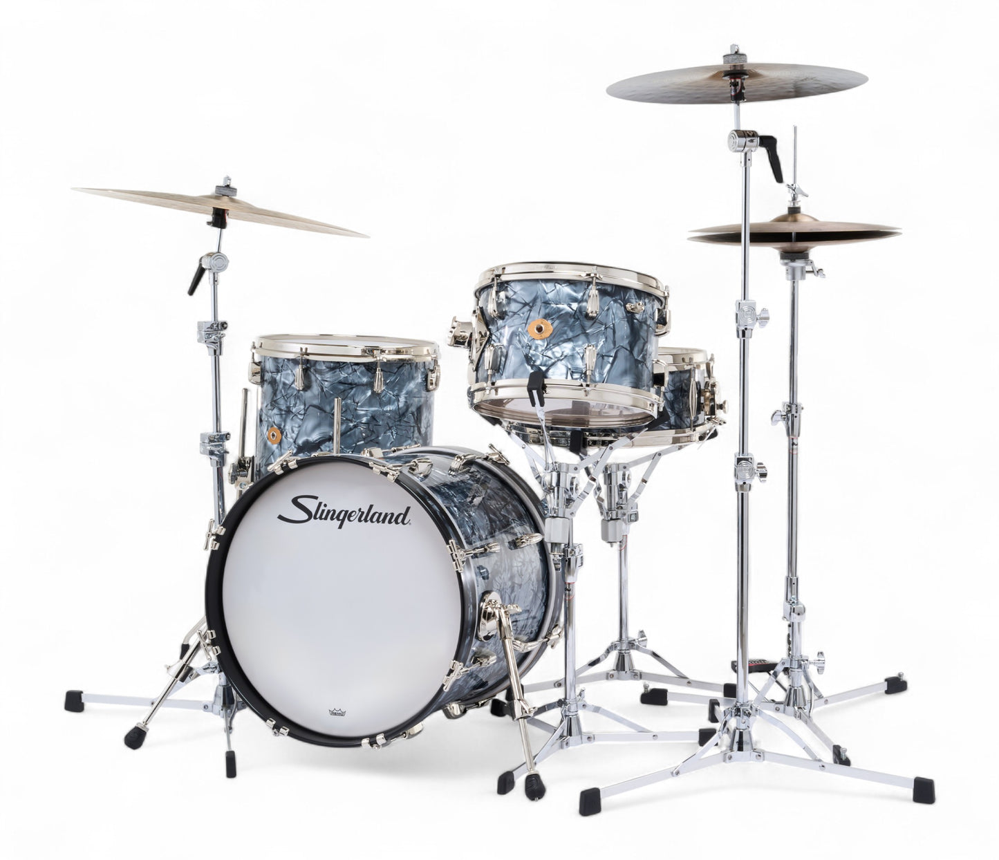 Slingerland Radio King 18" 4-Piece Shell Pack w/ Snare in Black Diamond Pearl 18/12/14/5.5sn