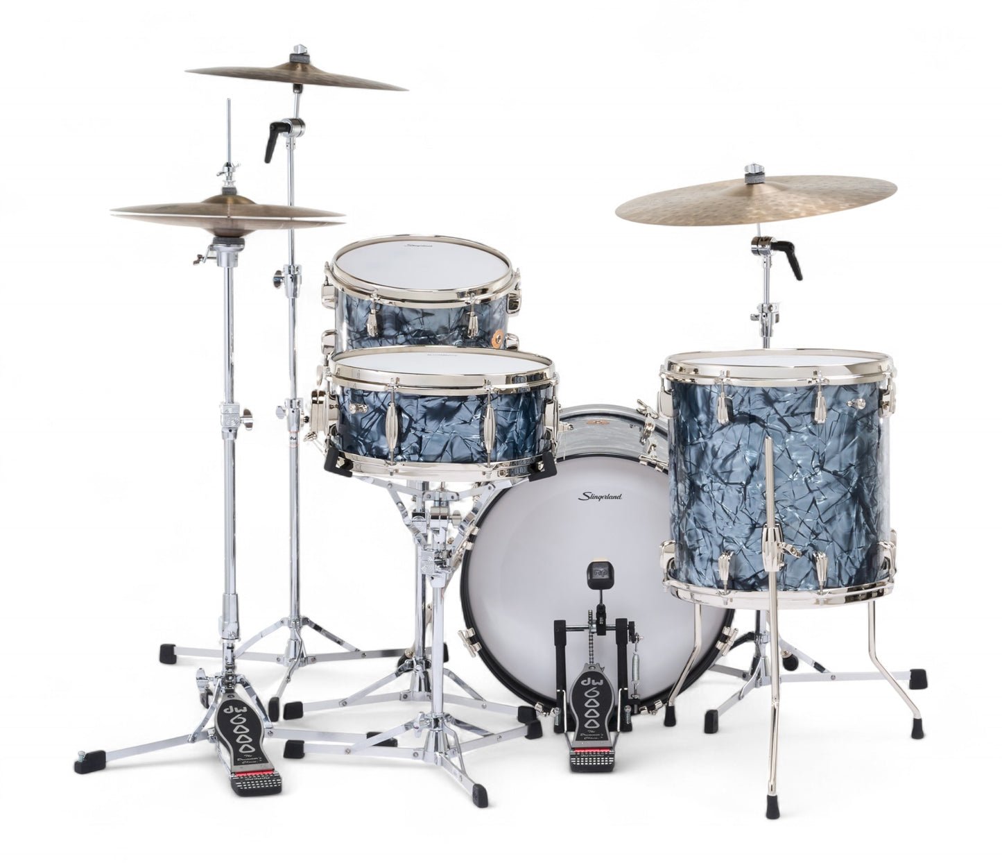 Slingerland Radio King 18" 4-Piece Shell Pack w/ Snare in Black Diamond Pearl 18/12/14/5.5sn