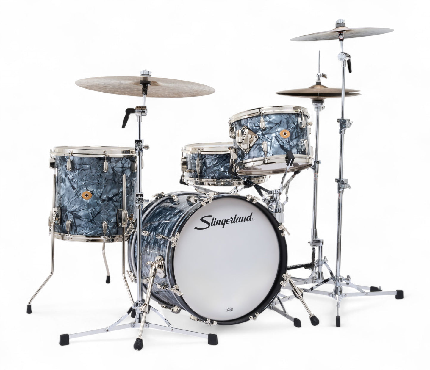 Slingerland Radio King 18" 4-Piece Shell Pack w/ Snare in Black Diamond Pearl 18/12/14/5.5sn
