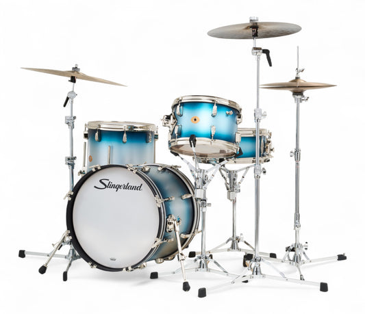 Slingerland Radio King 18" 4-Piece Shell Pack w/ Snare in Blue & Silver Lacquer 18/12/14/5.5sn