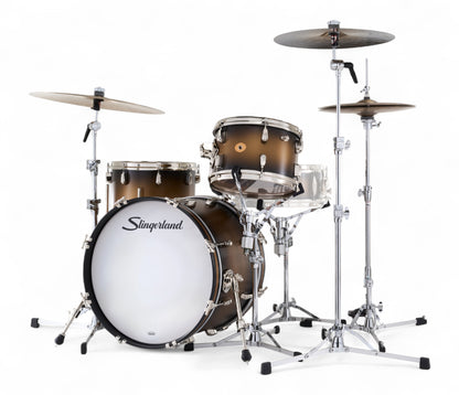Slingerland Radio King 20" 3-Piece Shell Pack in Black & Gold Lacquer 20/12/14