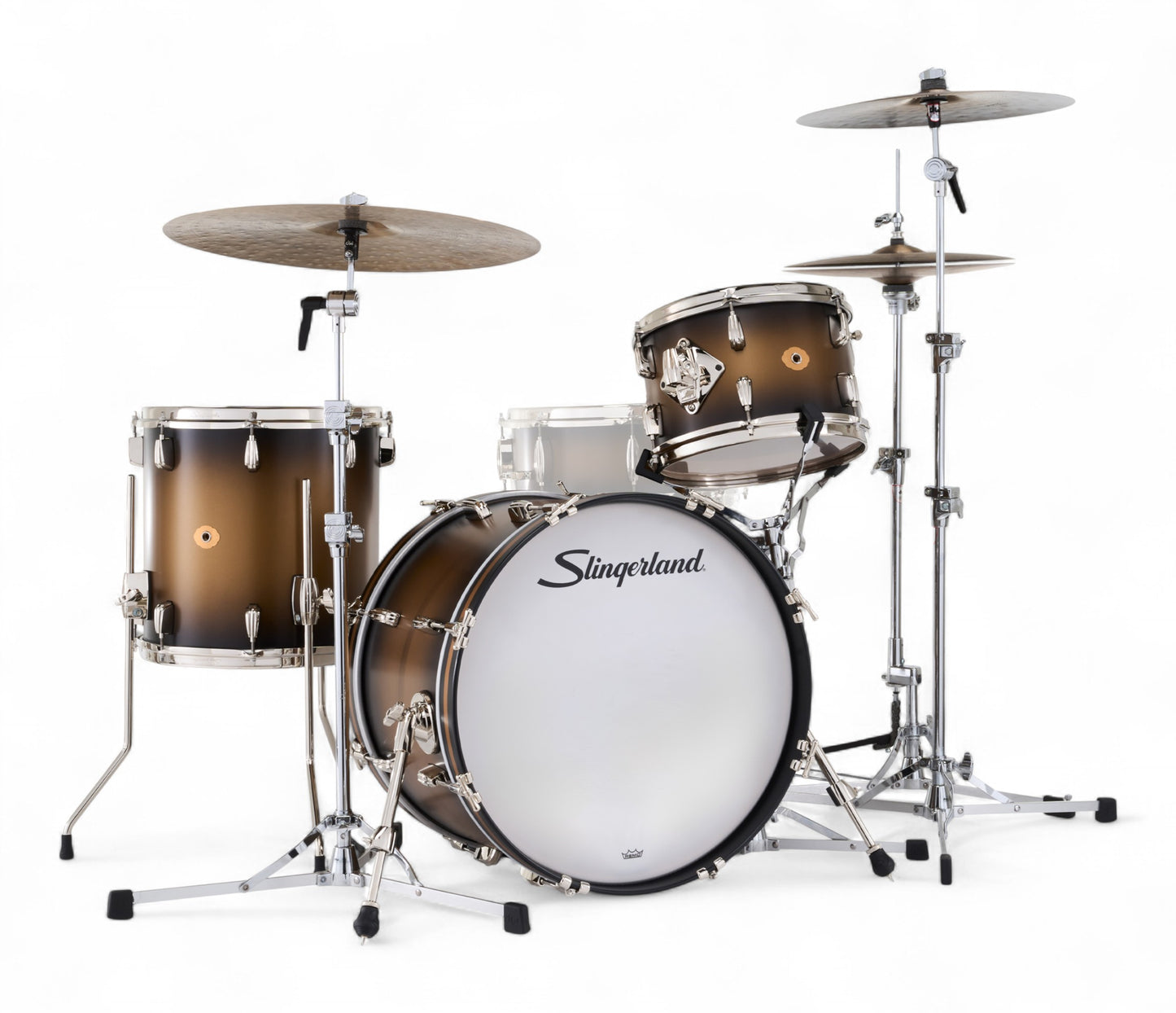 Slingerland Radio King 20" 3-Piece Shell Pack in Black & Gold Lacquer 20/12/19