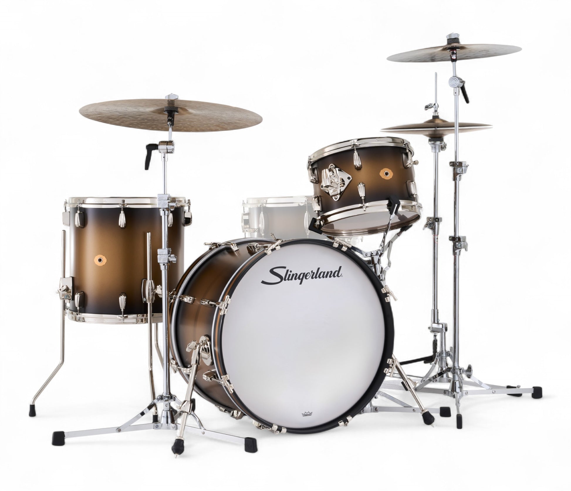 Slingerland Radio King 20" 3-Piece Shell Pack in Black & Gold Lacquer 20/12/19