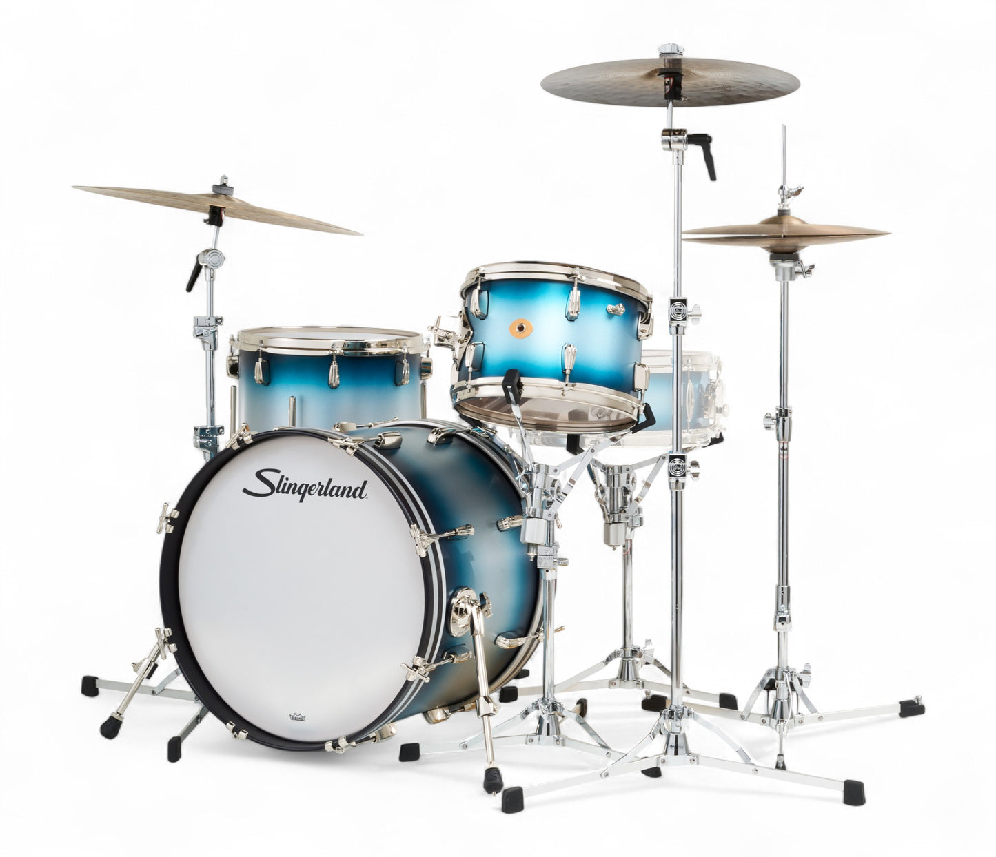 Slingerland Radio King 20" 3-Piece Shell Pack in Blue & Silver Lacquer 20/12/14