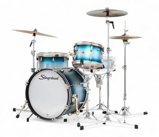 Slingerland Radio King 20" 3-Piece Shell Pack in Blue & Silver Lacquer 20/12/14
