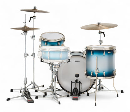 Slingerland Radio King 20" 3-Piece Shell Pack in Blue & Silver Lacquer 20/12/15