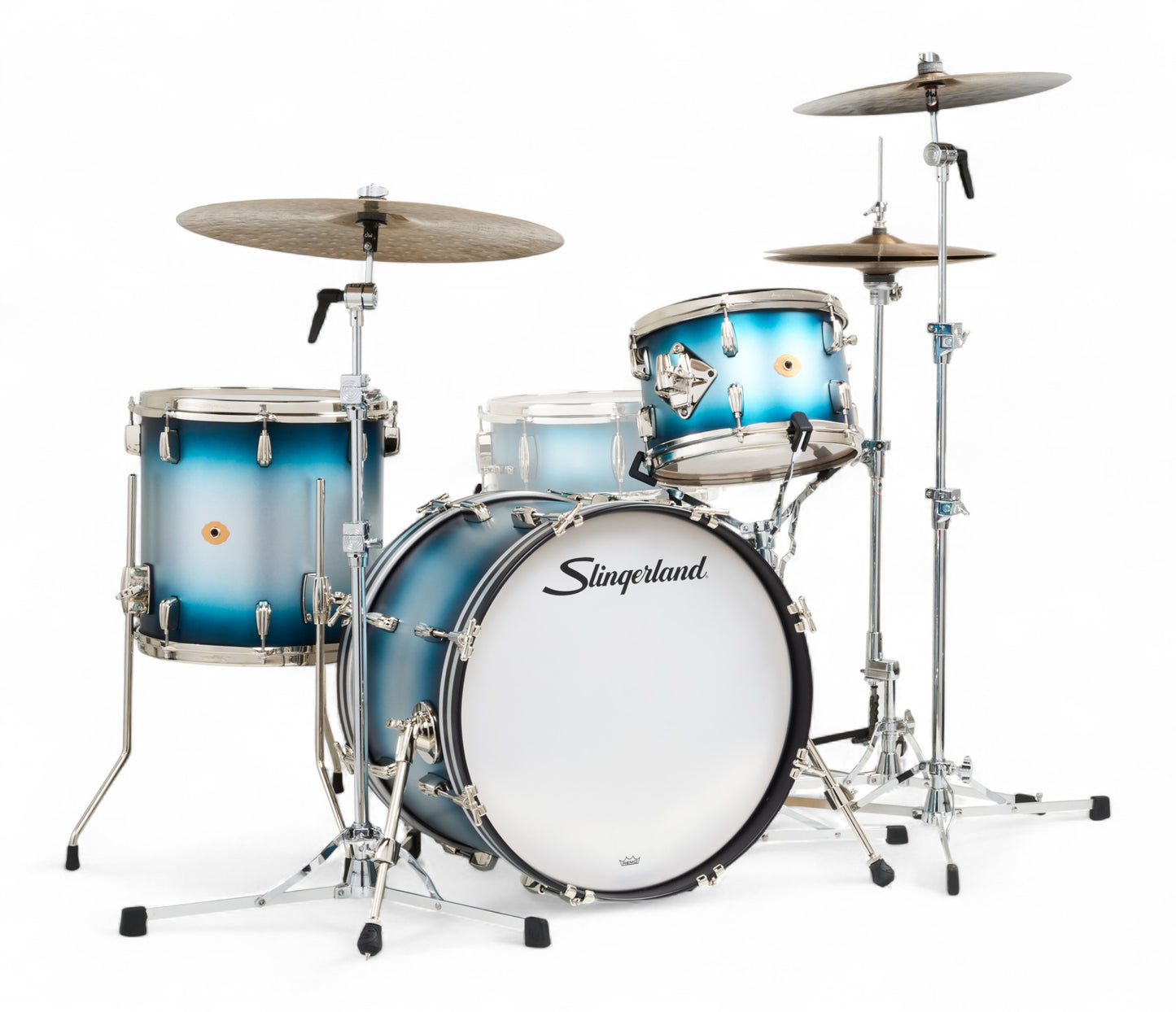 Slingerland Radio King 20" 3-Piece Shell Pack in Blue & Silver Lacquer 20/12/19