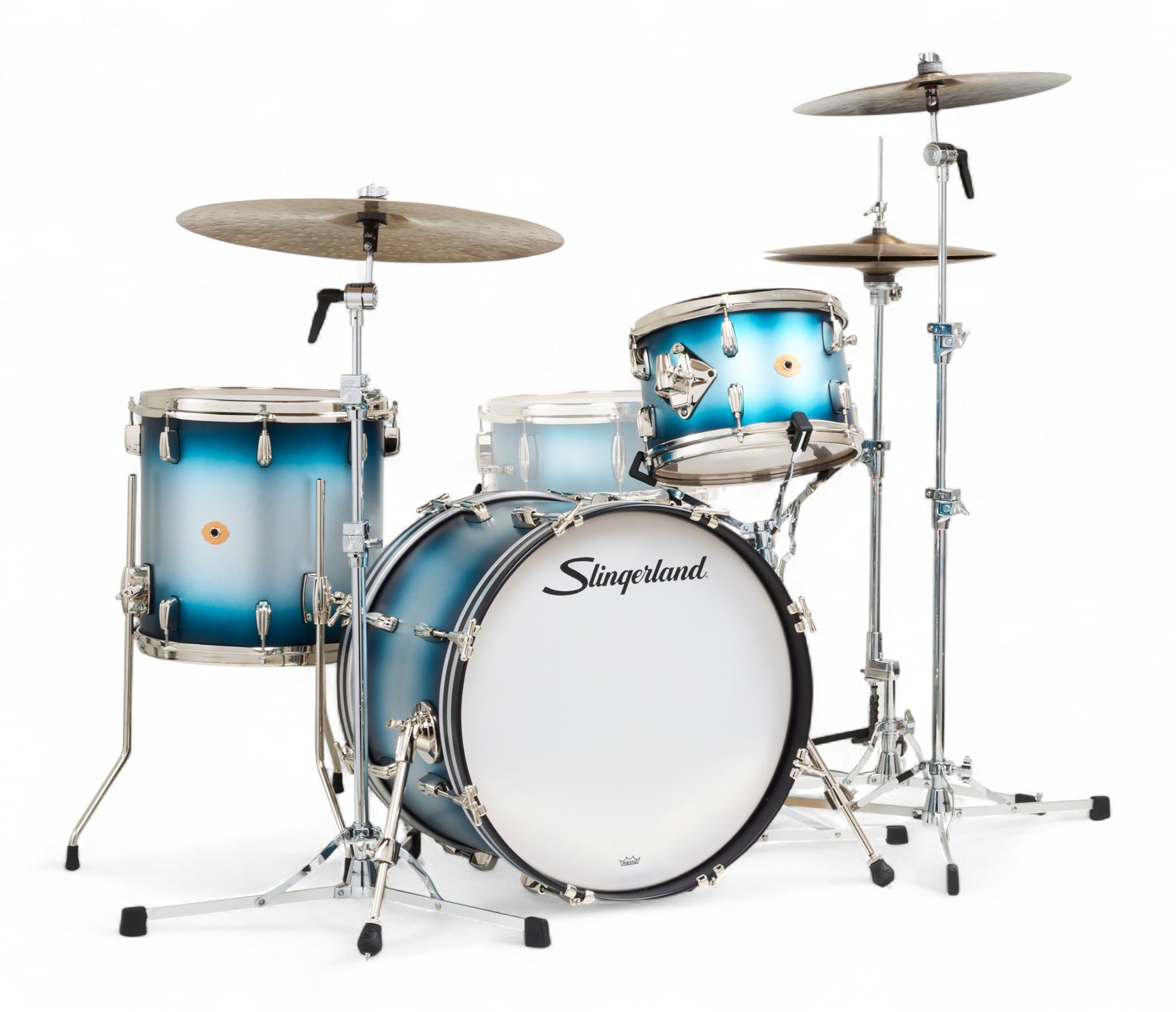 Slingerland Radio King 20" 3-Piece Shell Pack in Blue & Silver Lacquer 20/12/19