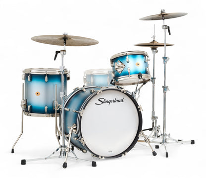 Slingerland Radio King 20" 3-Piece Shell Pack in Blue & Silver Lacquer 20/12/19