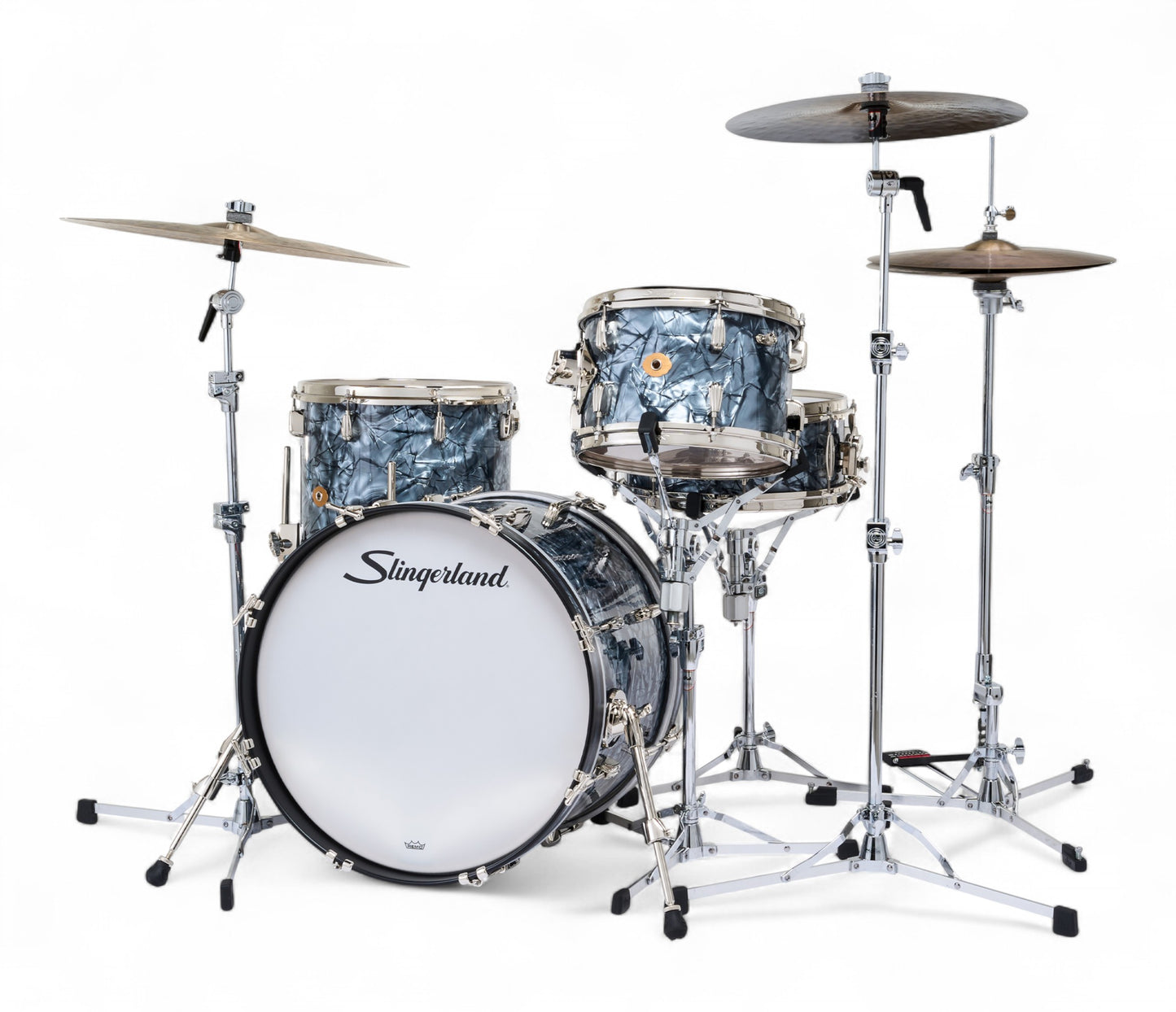 Slingerland Radio King 20" 4-Piece Shell Pack w/ Snare in Black Diamond Pearl 20/12/14/5.5sn