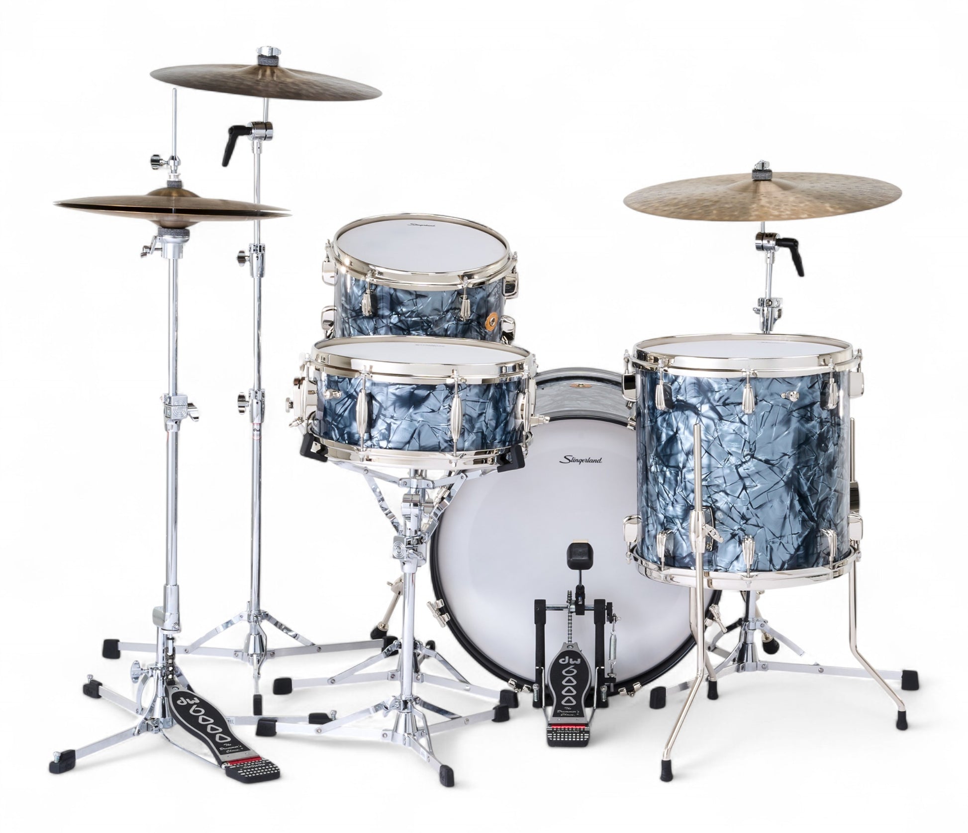 Slingerland Radio King 20" 4-Piece Shell Pack w/ Snare in Black Diamond Pearl 20/12/14/5.5sn