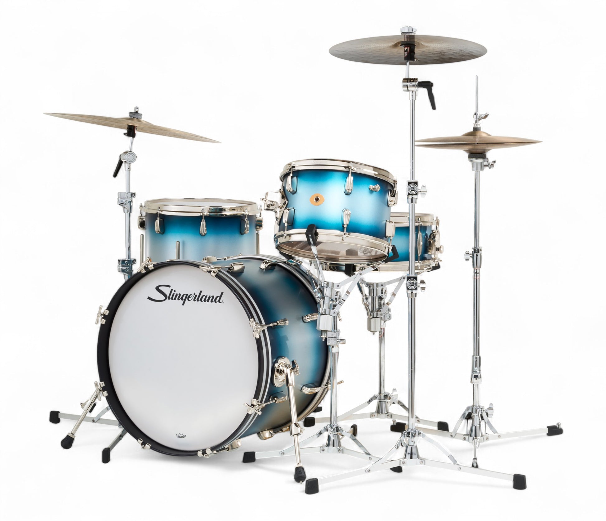 Slingerland Radio King 20" 4-Piece Shell Pack w/ Snare in Blue & Silver Lacquer 20/12/14/5.5sn