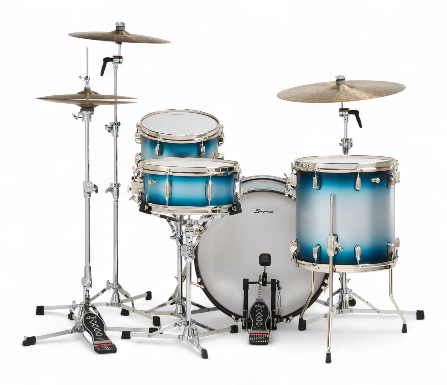 Slingerland Radio King 20" 4-Piece Shell Pack w/ Snare in Blue & Silver Lacquer 20/12/14/5.5sn