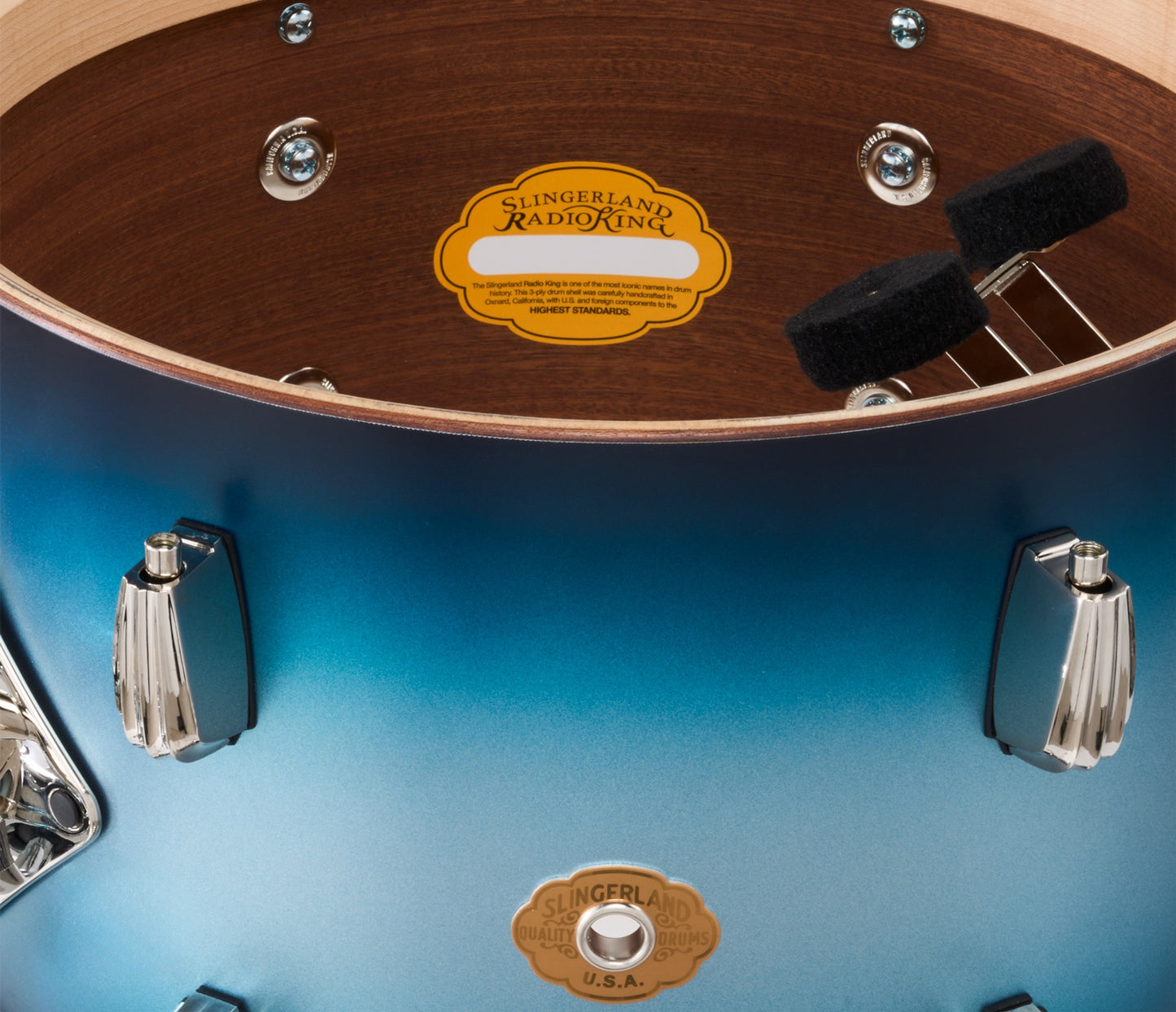 Slingerland Radio King 20" 4-Piece Shell Pack w/ Snare in Blue & Silver Lacquer 20/12/14/5.5sn