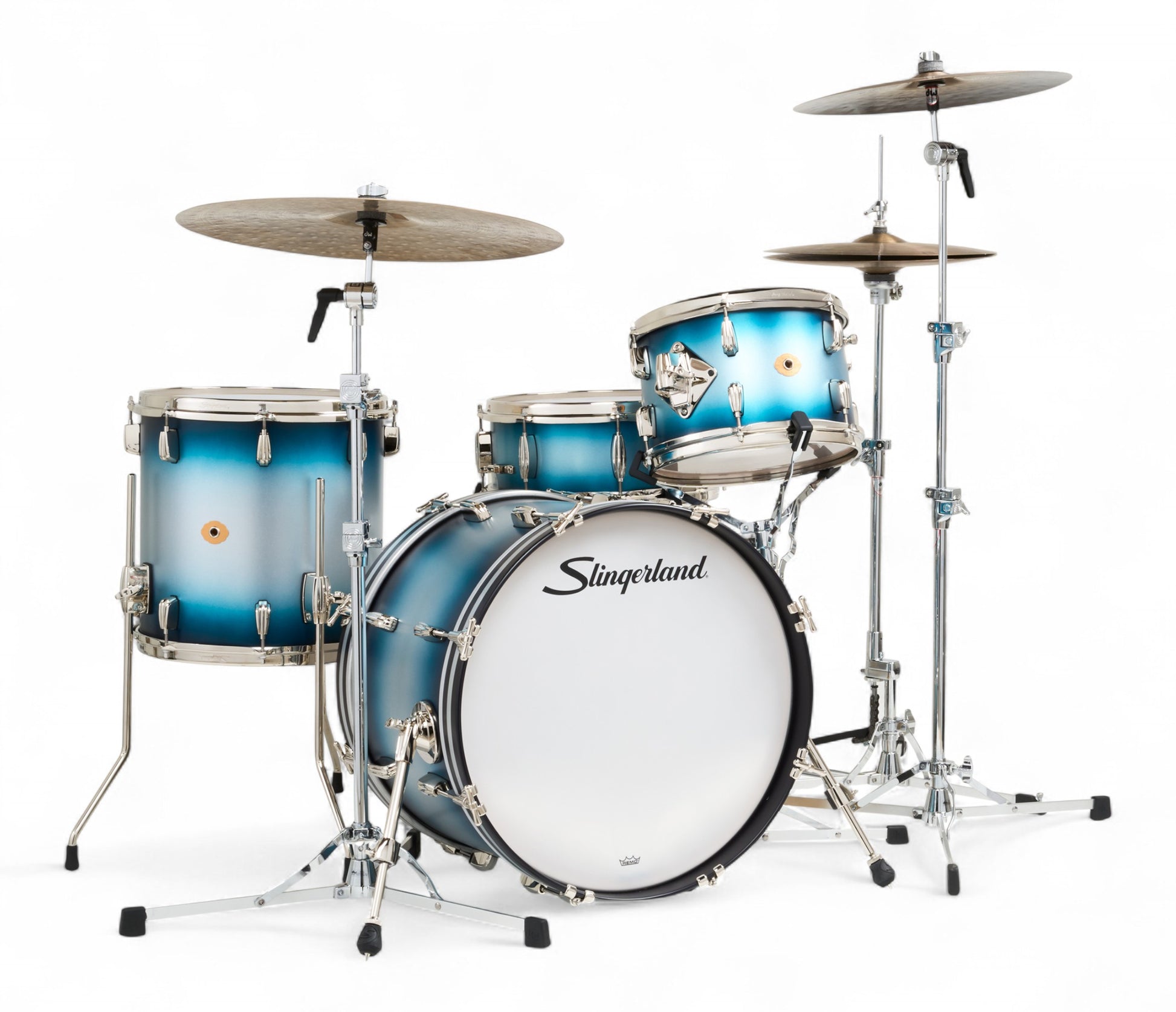 Slingerland Radio King 20" 4-Piece Shell Pack w/ Snare in Blue & Silver Lacquer 20/12/14/5.5sn