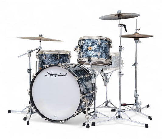 Slingerland Radio King 22" 3-Piece Shell Pack in Black Diamond Pearl 22/13/16