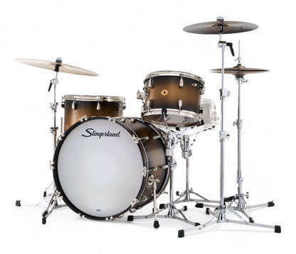 Slingerland Radio King 22" 3-Piece Shell Pack in Black & Gold Lacquer 22/13/16